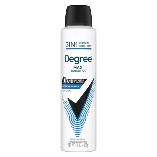 6 Pack  - Degree Men's Max Protection 3 in 1 Extra Fresh Dry Spray Antiperspirant 4.8oz Degree