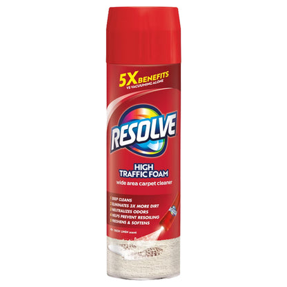 6 Pack - Resolve High Traffic Area Carpet Foam Unscented 22oz Resolve