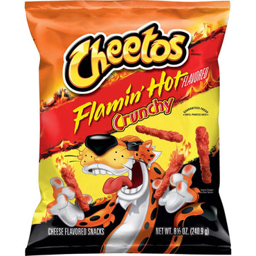 6 Pack - Cheetos Crunchy Flamin' Hot Flavored Cheese Snacks 8.5oz
