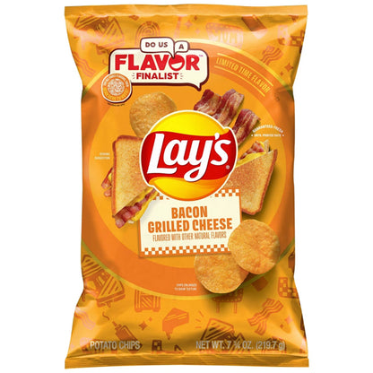 6 Pack - Frito-Lay Lay's Potato Chips Bacon Grilled Cheese 7.75oz