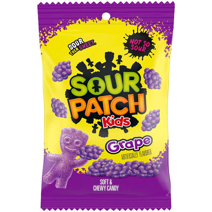 6 Pack - Sour Patch Kids Grape Soft & Chewy Candy, 8.02oz
