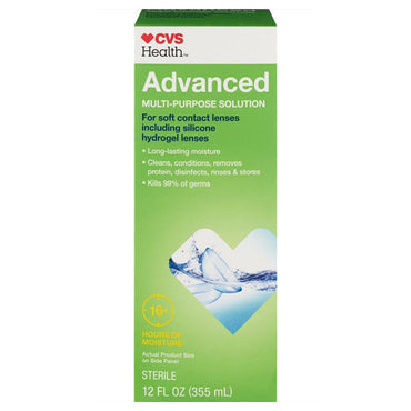 6 Pack - CVS Health Advanced Multi-Purpose Solution for Soft Contact Lenses 12oz