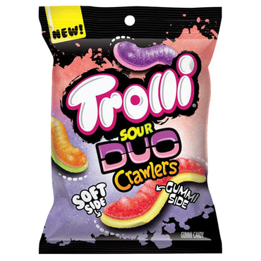 6 Pack - Trolli Sour Duo Crawlers Gummy and Soft Candy 4.25oz