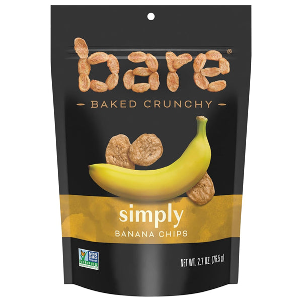 6 Pack - Bare Baked Crunchy Banana Chips, Simply Banana 2.7oz