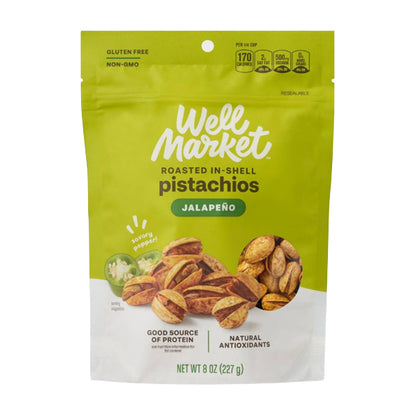 6 Pack - Well Market Jalapeno Roasted in Shell Pistachios 8oz Well Market