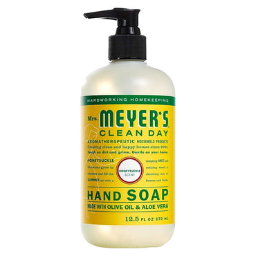 6 Pack - MRS. MEYER'S CLEAN DAY Hand Soap Honeysuckle Scent 12.5oz