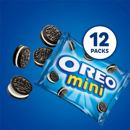6 Pack - OREO Mini Chocolate Sandwich Cookies 12 Snack Packs Each