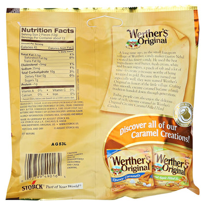 6 Pack - Werther's Original Creamy Caramel Filled Hard Candies 5.5oz