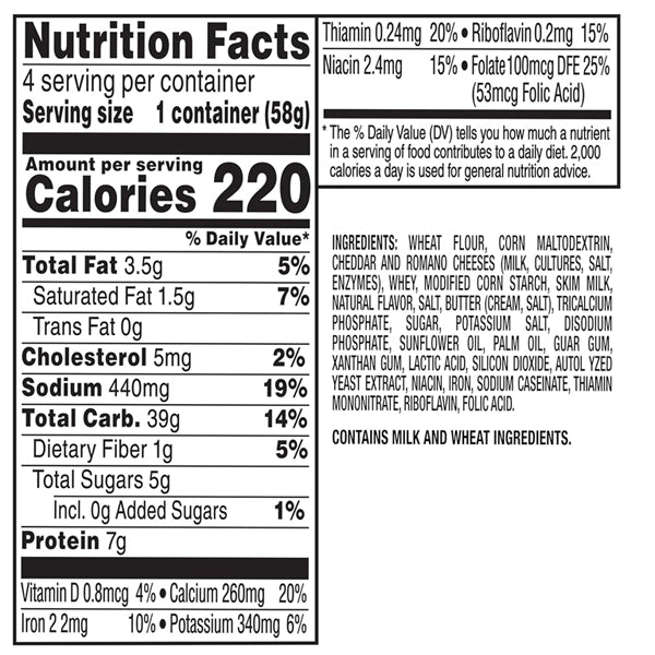 6 Pack - Mac A Roni Quick Cook Creamy White Cheddar Cups 2.04oz 4 Count Each