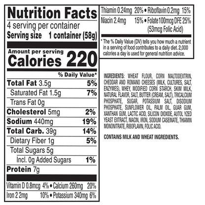 6 Pack - Mac A Roni Quick Cook Creamy White Cheddar Cups 2.04oz 4 Count Each