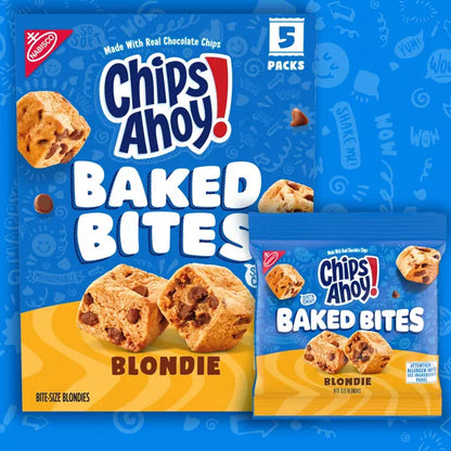 6 Pack - CHIPS AHOY! Soft & Chewy Baked Cookie Bites, Blondie 5 Count Each