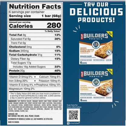 4 Pack - CLIF Builder's OREO-Flavored 20g Protein Bars 2.4oz 6 Count Each