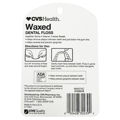 6 Pack - CVS Health Waxed Dental Floss Tooth Floss 100 Yards Reach Floss