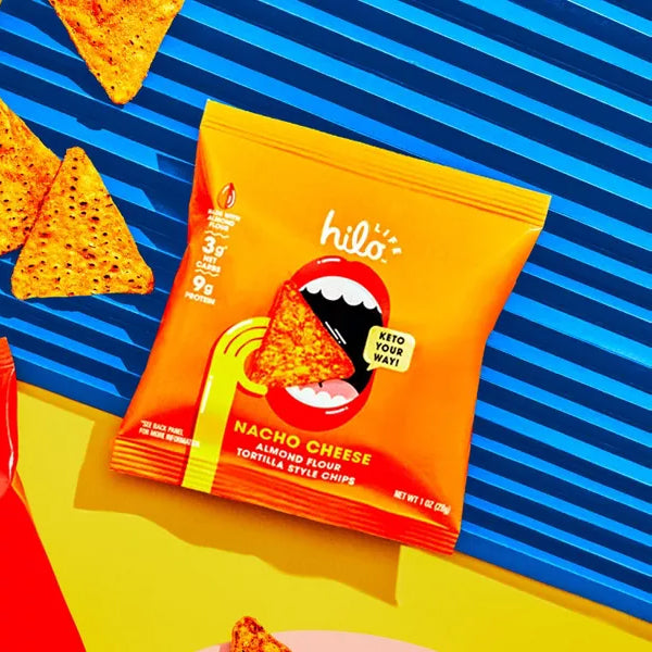 6 Pack - Hilo Life Low Carb Keto Friendly Tortilla Style Chips Nacho Cheese 4 oz