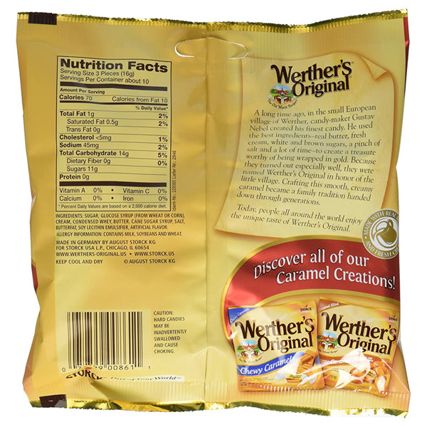 6 Pack - Werther's Original Caramel Hard Candies 5.5oz