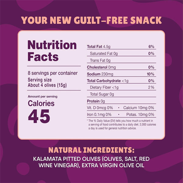 6 Pack - Freestyle Snacks Olives Kalamata Extra Virgin Olive Oil 4oz