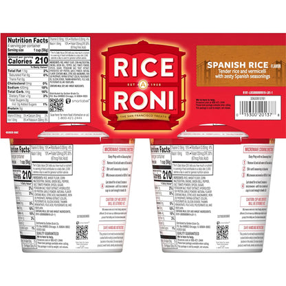 6 Pack - Rice-A-Roni Cups, Spanish Rice, 2.11 Oz 4 Count Each