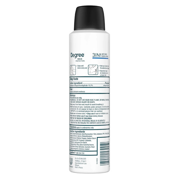 6 Pack  - Degree Men's Max Protection 3 in 1 Extra Fresh Dry Spray Antiperspirant 4.8oz Degree