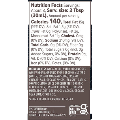 6 Pack - Primal Kitchen Oil & Vinegar Vinaigrette & Marinade 8oz Primal Kitchen