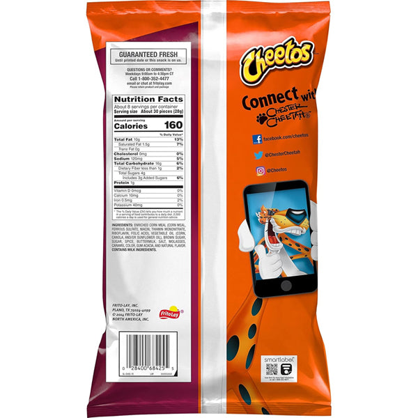 6 Pack - Cheetos Puffs Bag Of Bones Cinnamon Sugar Flavored Snacks 7.5oz