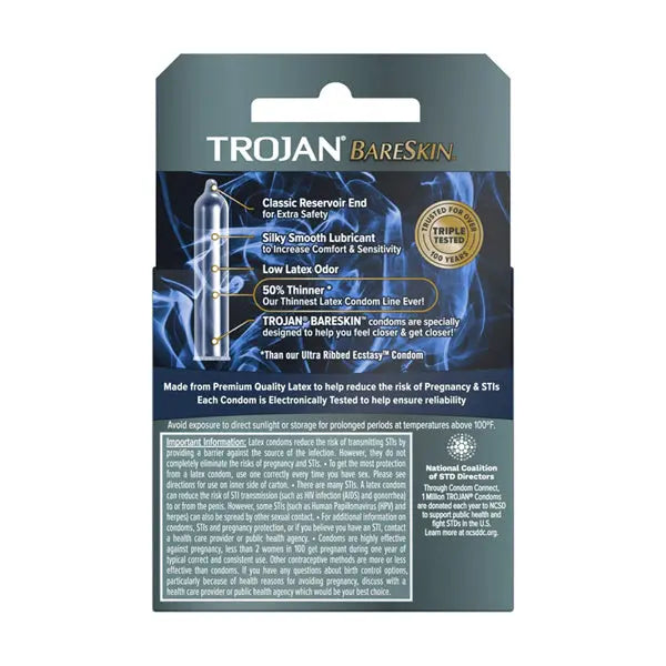 6 Pack - Trojan Sensitivity BareSkin Lubricated Premium Latex Condoms Deal Society 6 Pack - Trojan Sensitivity BareSkin Lubricated Premium Latex Condoms Deal Society