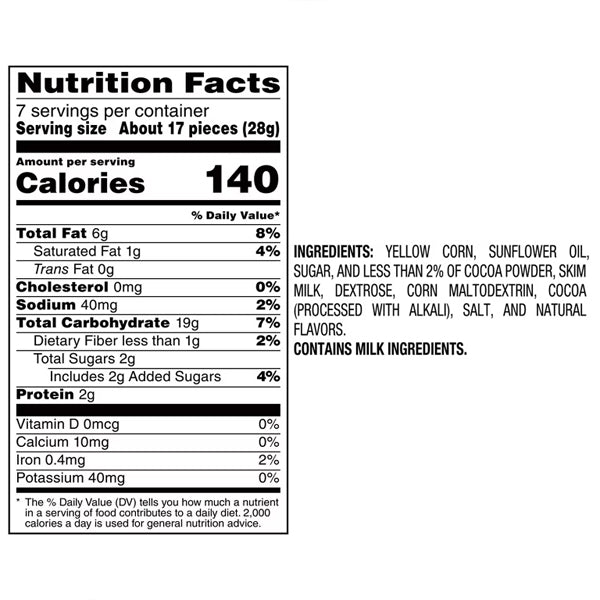 6 Pack - Popcorners Holiday Cocoa Crunch Popped Corn Snack 7oz