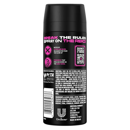 6 Pack - AXE Y2K Reboot Underarm Deodorant Body Spray Anarchy Remix 2.9oz AXE