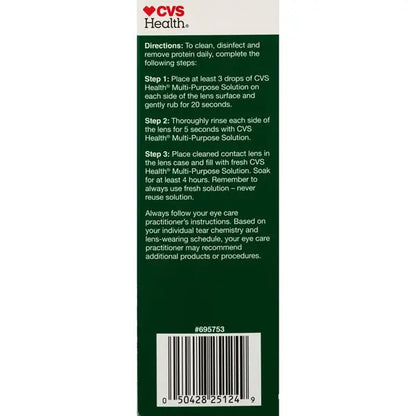 6 Pack - CVS Health Multi-Purpose Solution for Soft Contact Lenses 4oz CVS