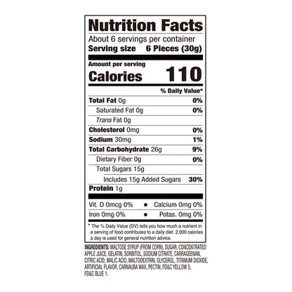 6 Pack - Amos Peelerz Christmas Tree Apple Flavored Gummy Candy 6oz