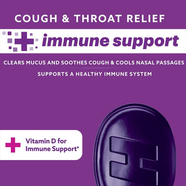 6 Pack - HALLS Cough and Throat Relief + Immune Support Elderberry Cough Drops 25 Count Each