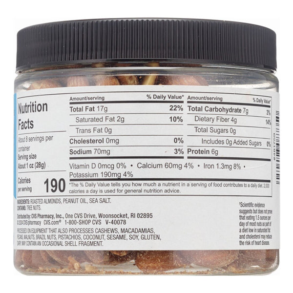 6 Pack - Well Market Almonds Roasted with Sea Salt 8oz