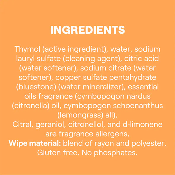 6 Pack - Seventh Generation Lemongrass Citrus Disinfectant Wipes Seventh Generation