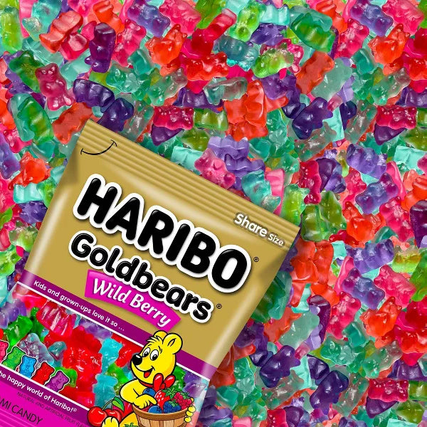 6 Pack - Haribo Wildberry Goldbears Gummy Candy 8oz Bags