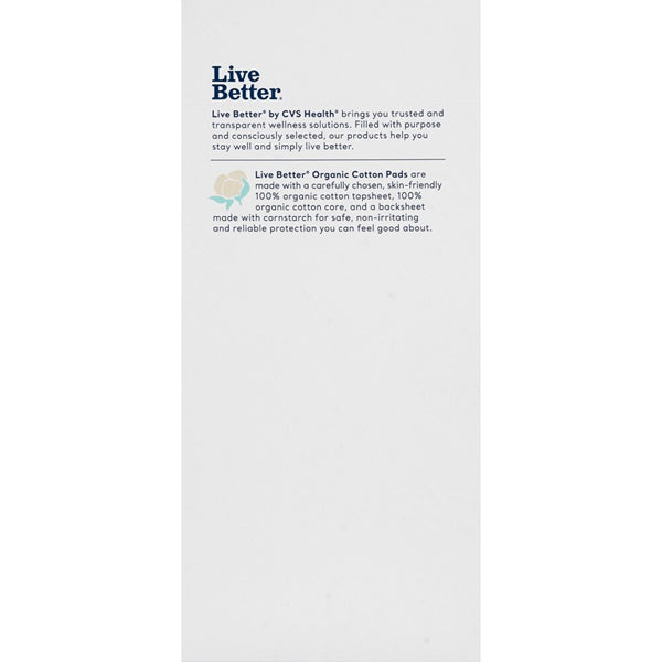 6 Pack - CVS Live Better Organic Cotton Pads Regular 30 Count Each