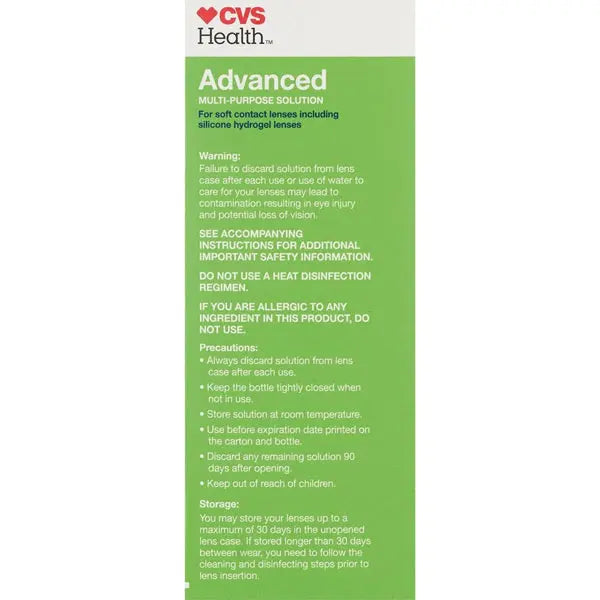 6 Pack - CVS Health Advanced Multi-Purpose Solution for Soft Contact Lenses 12oz CVS