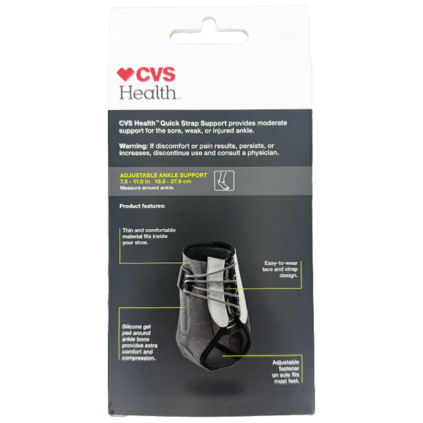 6 Pack - CVS Health Quick Strap Ankle Support Moderate Support One Size CVS