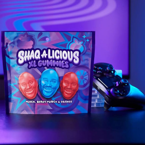 6 Pack - SHAQ-A-LICIOUS XL Gummies Original Flavor Chewy Candy Bag, 11.8 oz SHAQ-A-LICIOUS