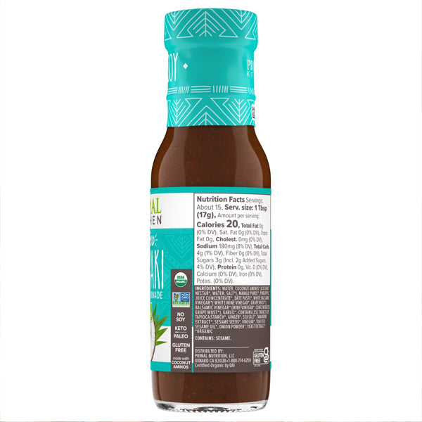 6 Pack - Primal Kitchen Island Teriyaki Sauce & Marinade 9oz Primal Kitchen