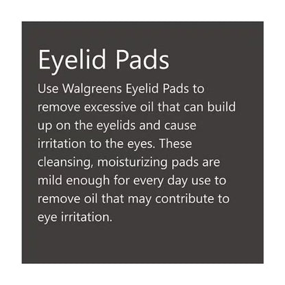 6 Pack - Walgreens Eyelid Pads, Rinse-Free Formula 30 Count Walgreens