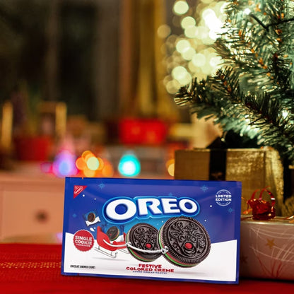 6 Pack - Oreo Red and Green Festive Limited Edition Christmas Cookies 7.14oz