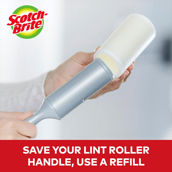 6 Pack - Scotch-Brite Lint Roller Works Great on Pet Hair 60 Sheets Each