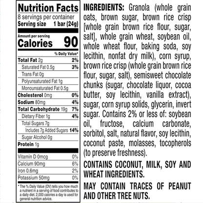 6 Pack - Quaker Chewy Granola Bars Dark Chocolate Chunk 8 Count Each