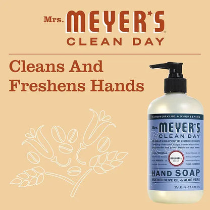 6 Pack - MRS. MEYER'S CLEAN DAY Hand Soap Bluebell Scent 12.5oz Mrs. Meyers