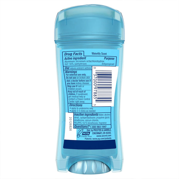 6 Pack - Secret Fresh Antiperspirant for Women Cool Waterlily Scent 2.6oz