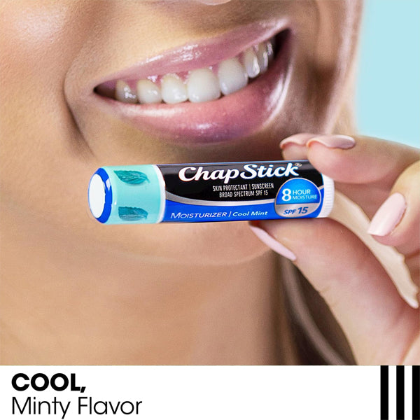 6 Pack - ChapStick Moisturizer 2-in-1 Lipcare SPF 15 Original Black Cherry Cool Mint ChapStick