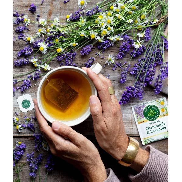 6 Pack - Traditional Medicinals Organic Chamomile with Lavender Herbal Tea 16ct Each