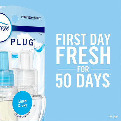 3 Pack - Febreze Plug In Air Freshener Fade Defy Plugs Oil Warmer Febreze