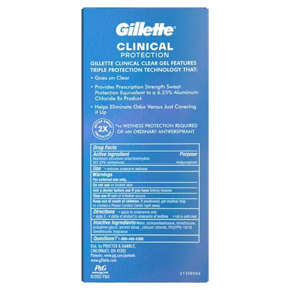 3 Pack - Gillette Clinical 72 Hours Clear Gel Deodorant Cool Wave 2.6oz Gillette
