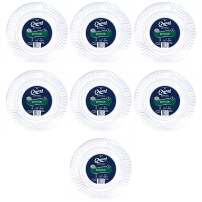 7 Pack - Chinet Crystal Premium Clear Dinner Plate 10" 16ct Each