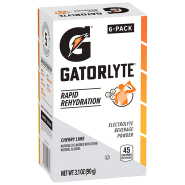 8 Pack - Gatorlyte Electrolyte Drink Mix Powder Cherry Lime 6 Count Each